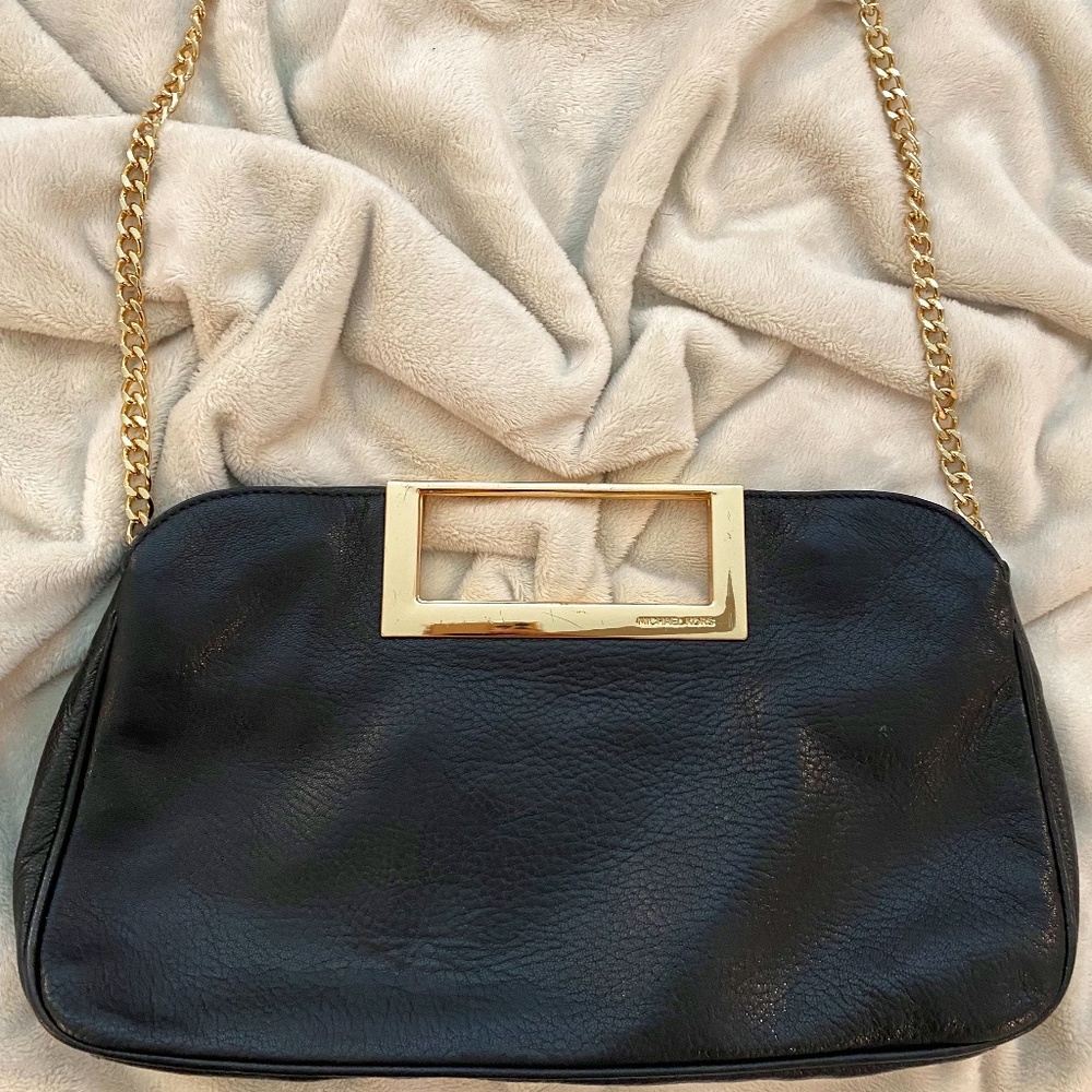 Michael Kors Black Clutch with Strap